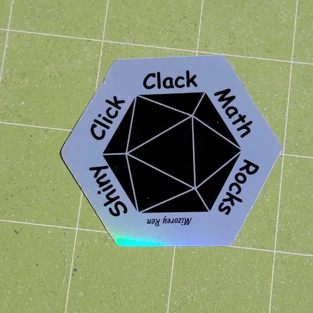 Shiny Click Clack Math Rocks Sticker
