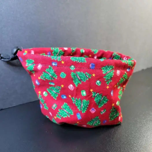 Trees and Presents Red Bag