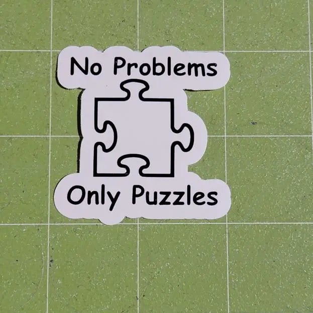 No Problems Only Puzzles Sticker