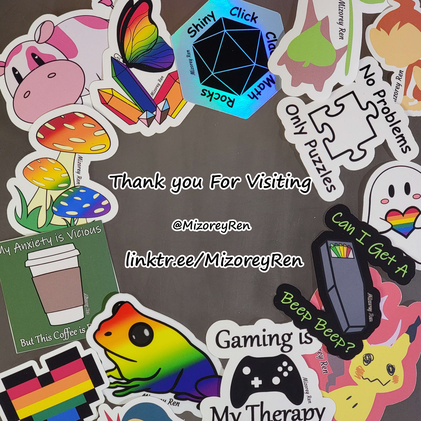 Shiny Click Clack Math Rocks Sticker