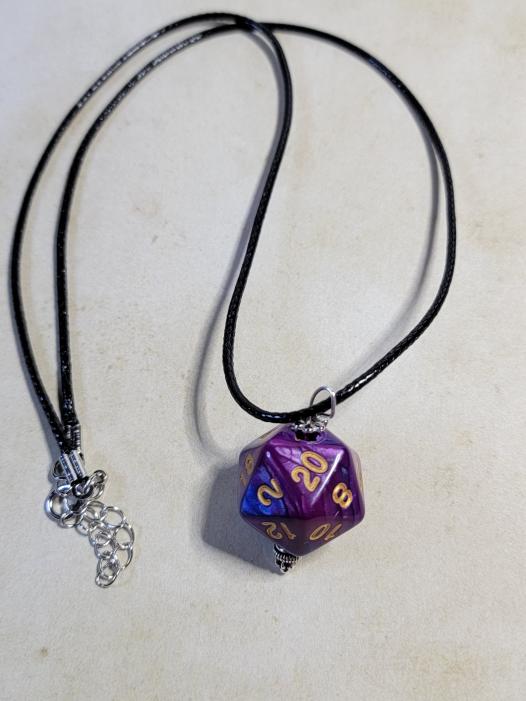 MillBear DND Lucky D20 Capture Cage Traveling Pendant Necklace, Christmas Ornament, Rear Mirror Decor D20 Removable to Play RPG Nerdy Gamer Unique