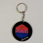 Pride D20 Keychain