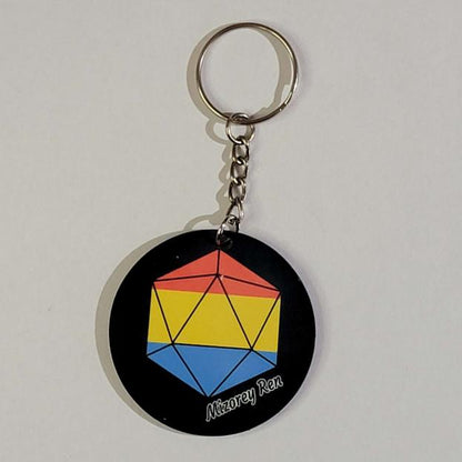 Pride D20 Keychain