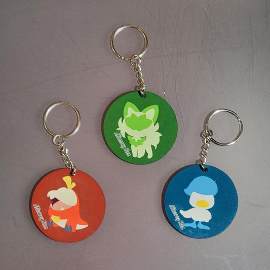 Scarlet and Violet Starter Keychains