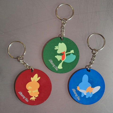 Ruby and Sapphire Starter Keychains
