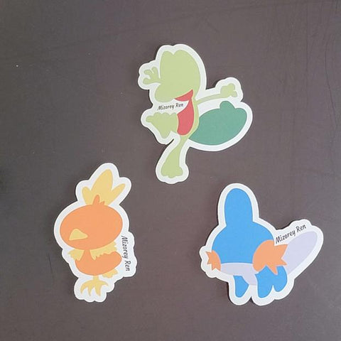 Ruby and Sapphire Starter Stickers