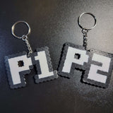 Player 1 and Player 2 Keychains