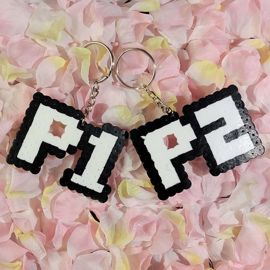 Player 1 and Player 2 Keychains