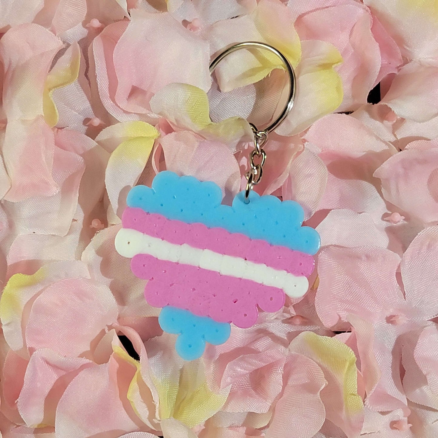 Pride Pixel Heart Keychain