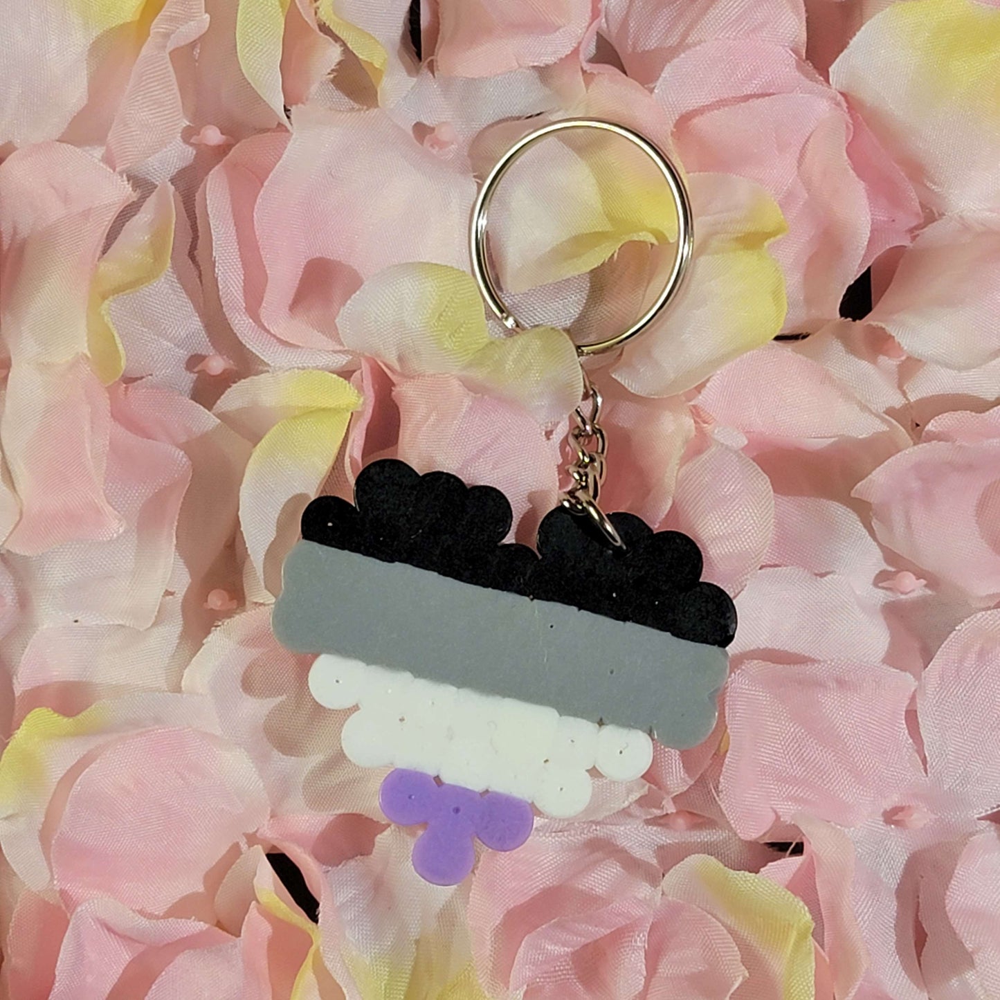 Pride Pixel Heart Keychain