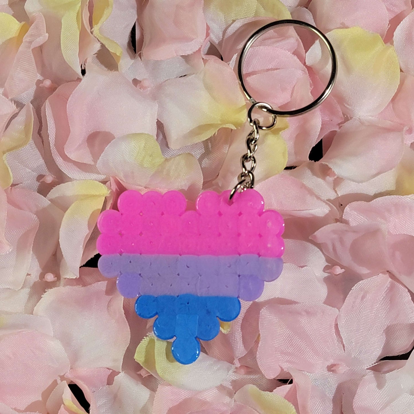 Pride Pixel Heart Keychain