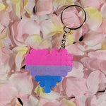 Pride Pixel Heart Keychain