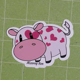 Heart Cow Sticker