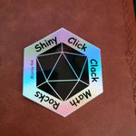 Shiny Click Clack Math Rocks Sticker