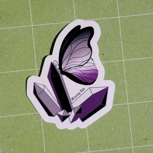 Pride Butterfly Crystal Sticker