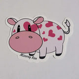 Heart Cow Sticker