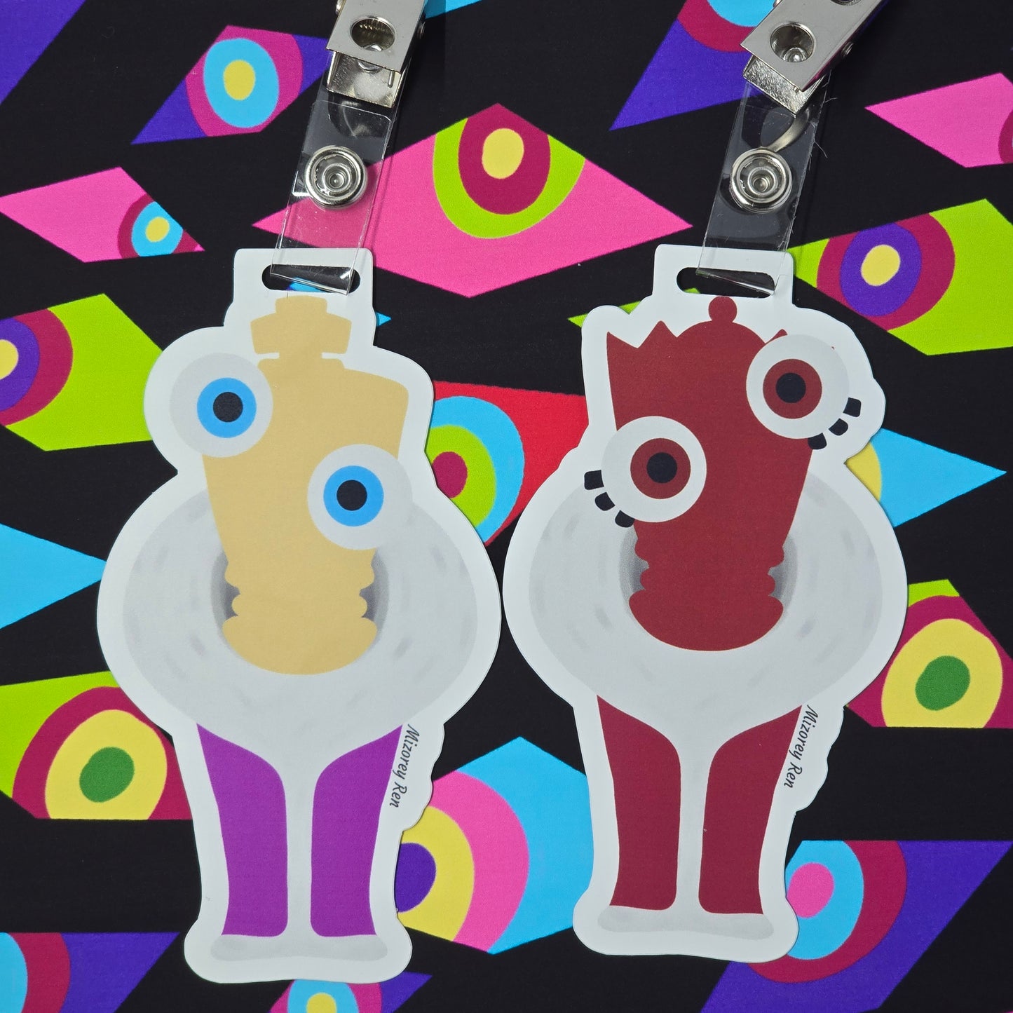 Digital Circus Badge With Clips