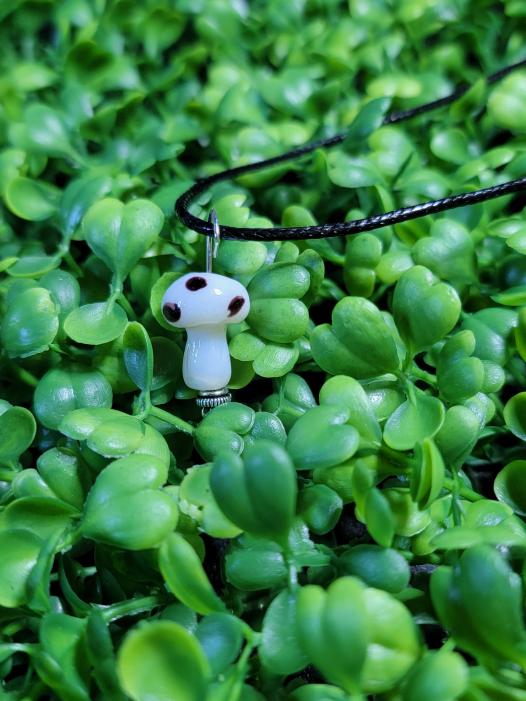 White Mushroom Necklace