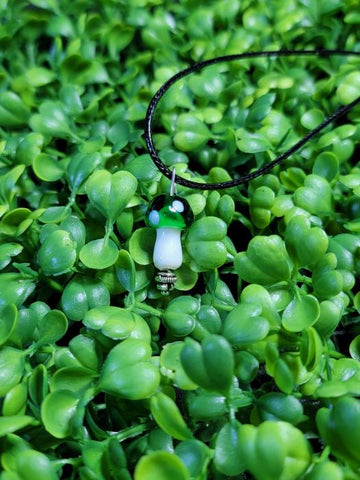 Green Mushroom Necklace