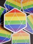 Pride D20 Sticker