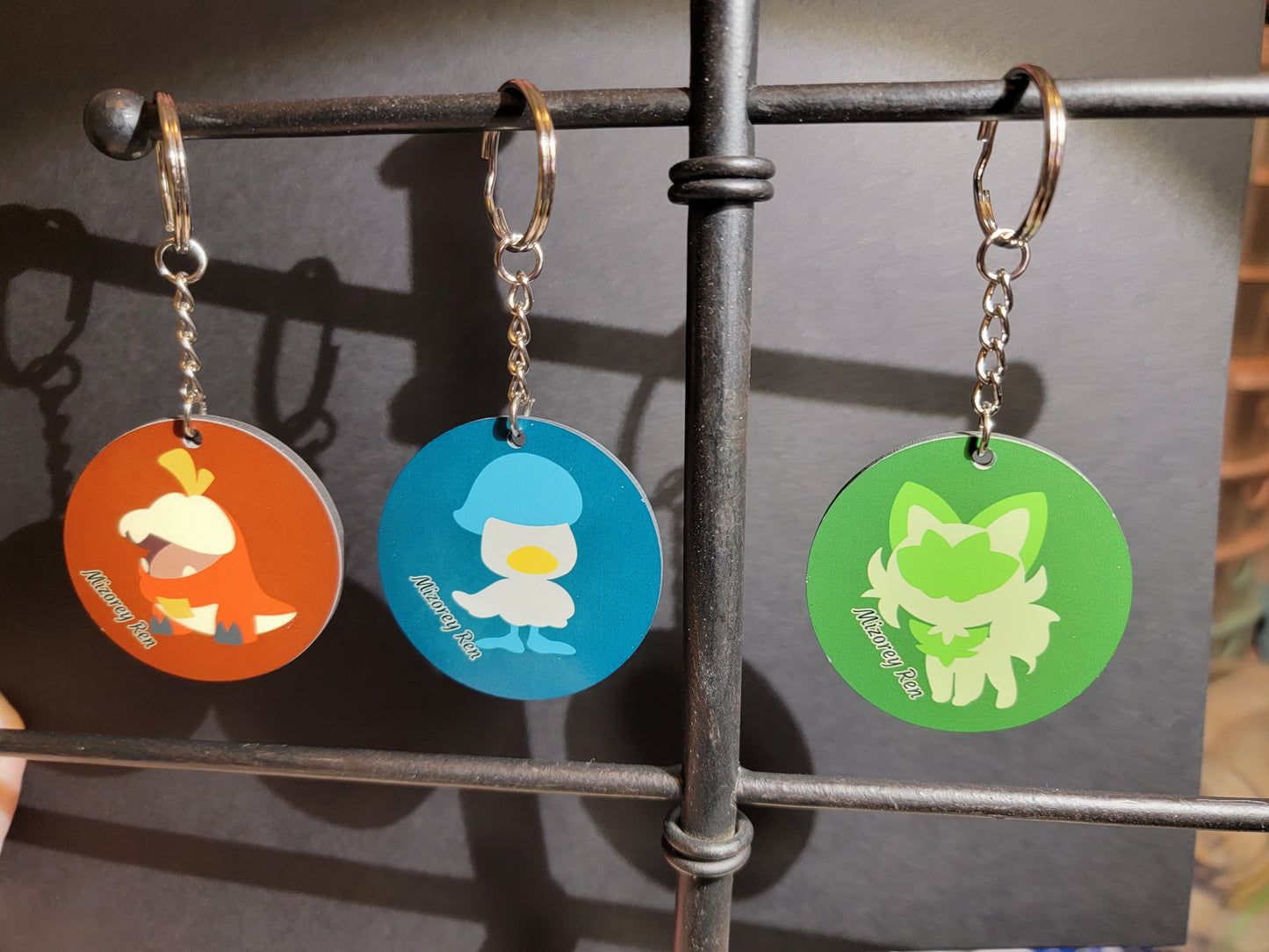 Scarlet and Violet Starter Keychains