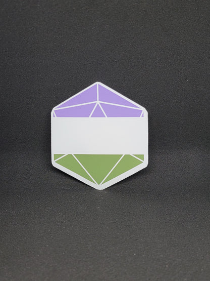 Pride D20 Sticker