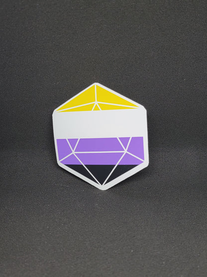 Pride D20 Sticker